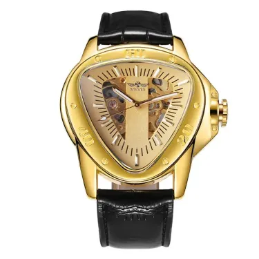 Winner Gold Triangle Belt Mechanical Watch